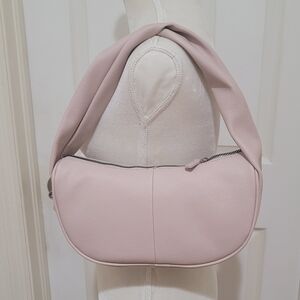 NWOT Campsite Soft Pink Twist Pebbled Vegan Leather Shoulder Bag